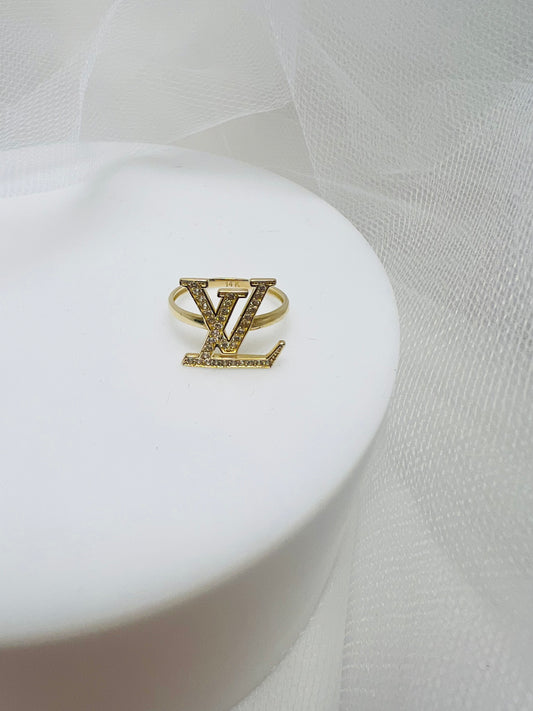 Trendy CZ Letter Ring